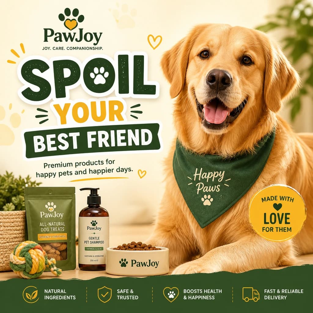 Pet brand promotional ad